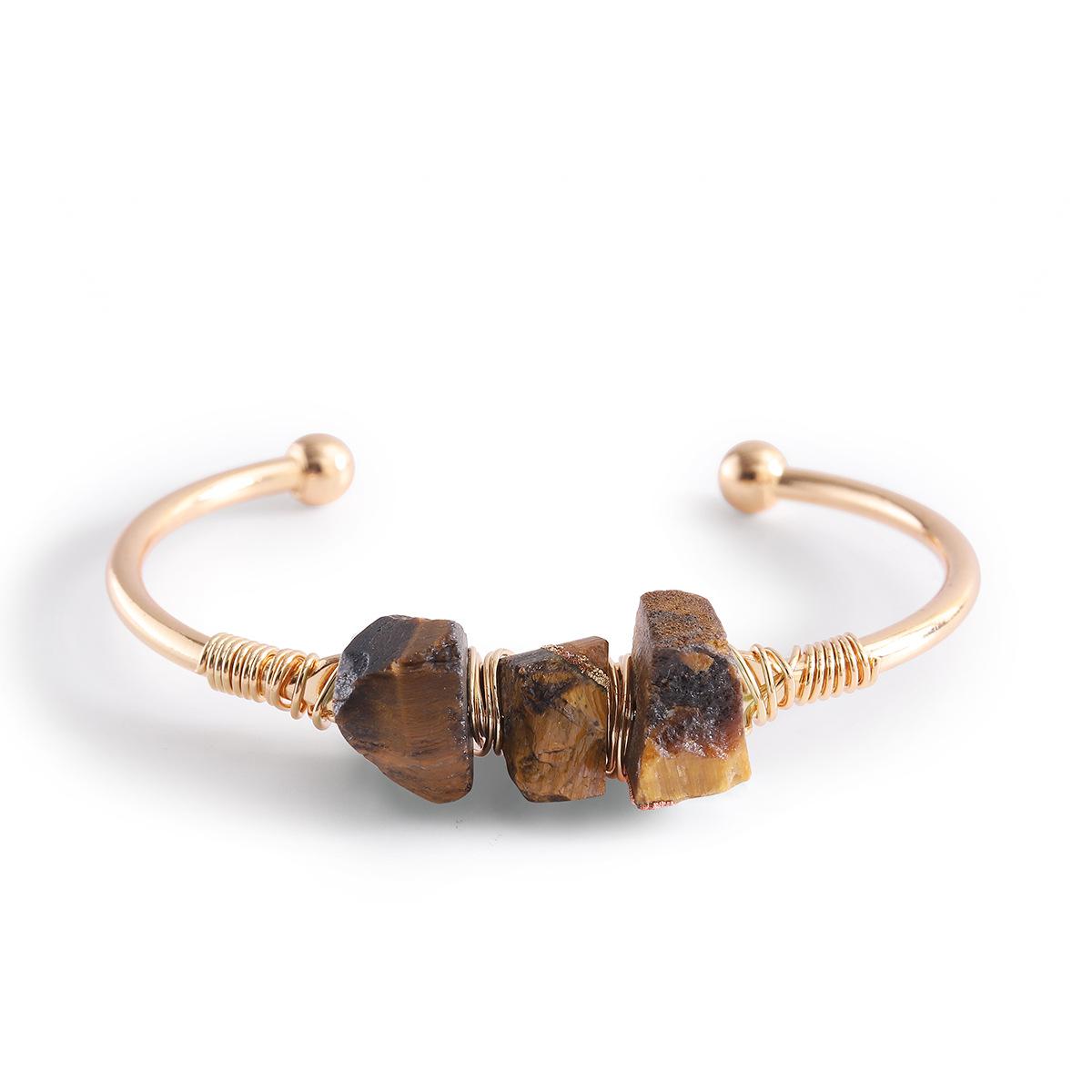 Rough Crystal Tripe Pieces Cooper Bracelets