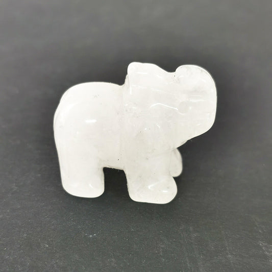 Clear Quartz Elephant 1.5 Inch