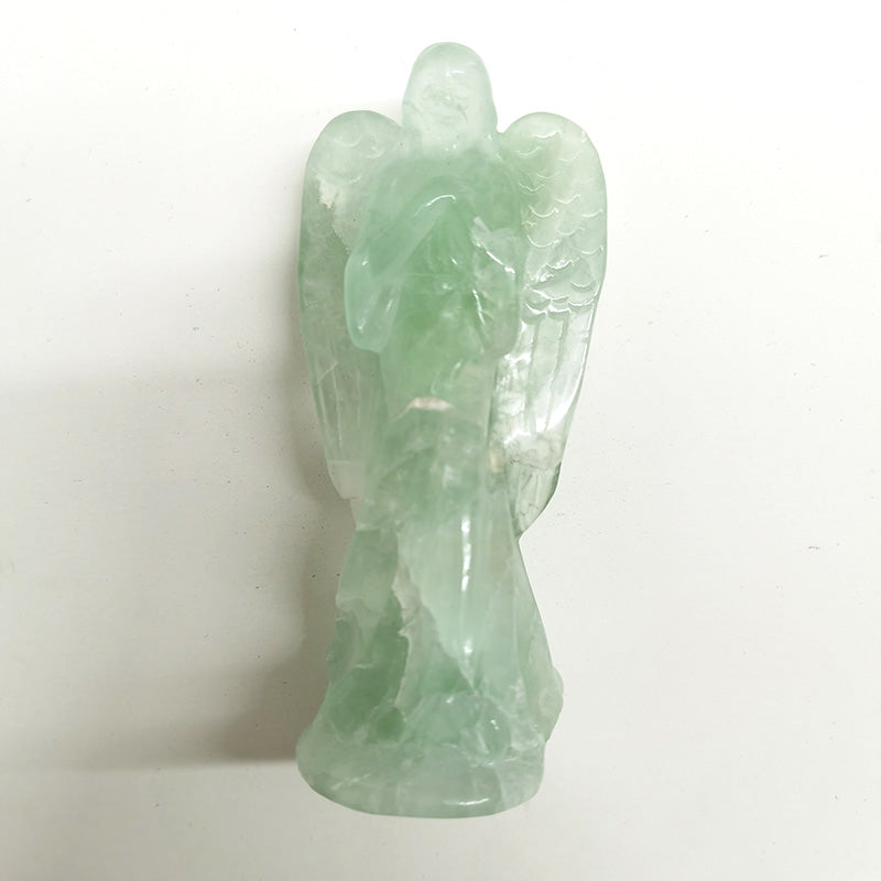 Green Fluorite Goddess Fine Carving Angel