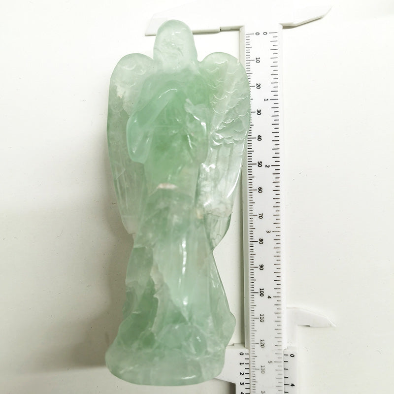 Green Fluorite Goddess Fine Carving Angel