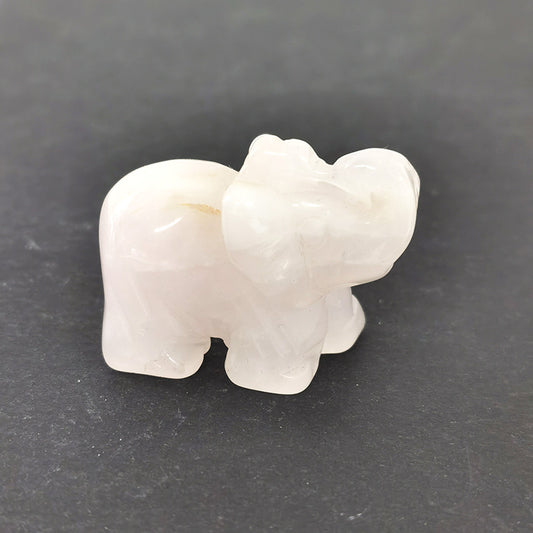 Rose Quartz Elephant 1.5 Inch