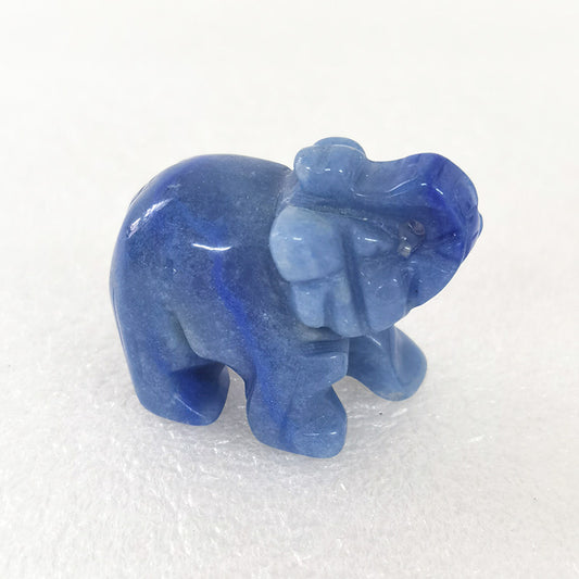 Blue Aventurine Elephant 1.5 Inch