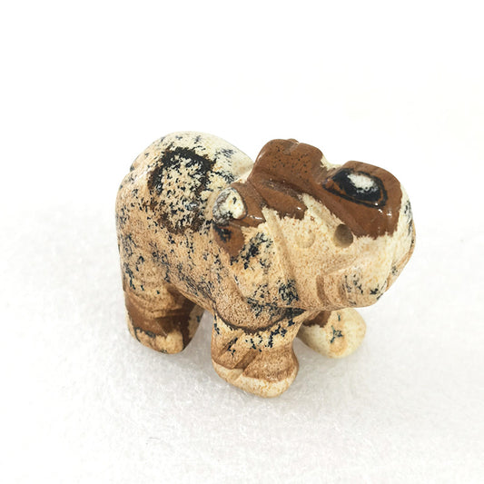Picture Jasper Elephant 1.5 Inch