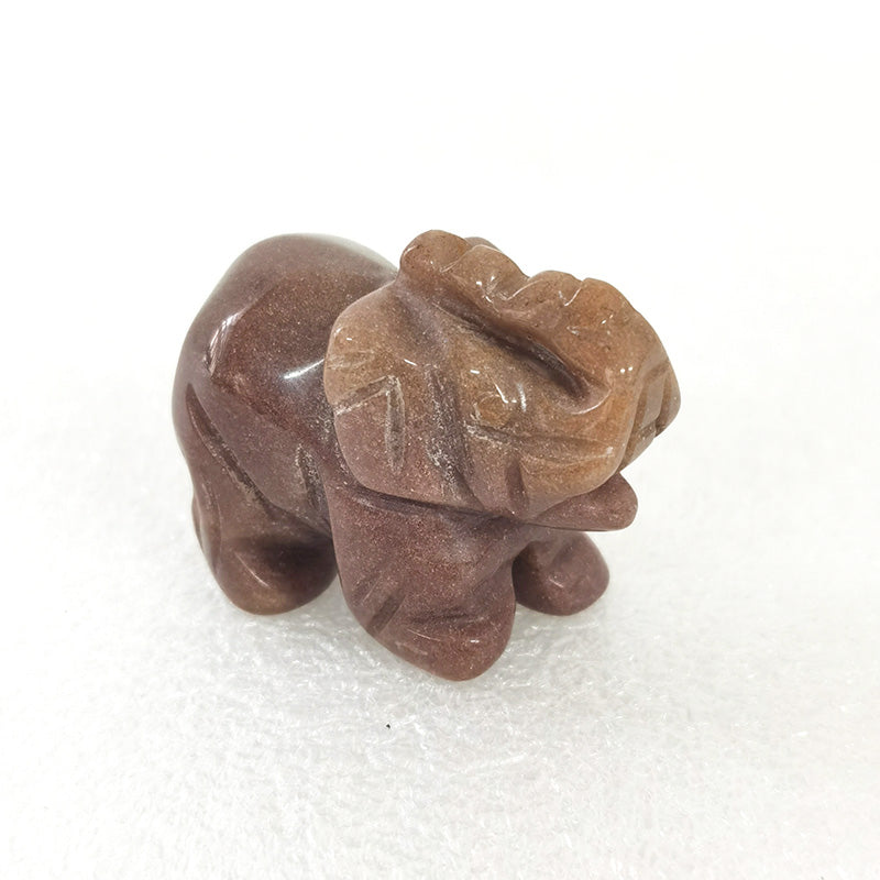 Strawberry Quartz Elephant 1.5 Inch