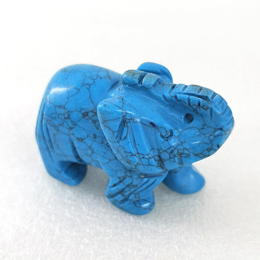Blue Turquoise Elephant 2 Inch