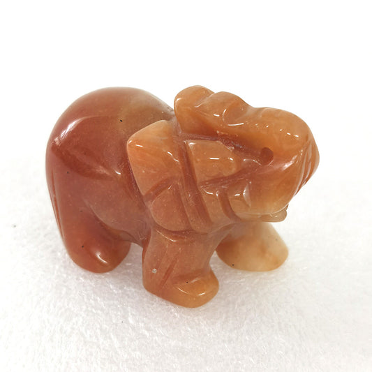 Orange Aventurine Elephant 2 Inch