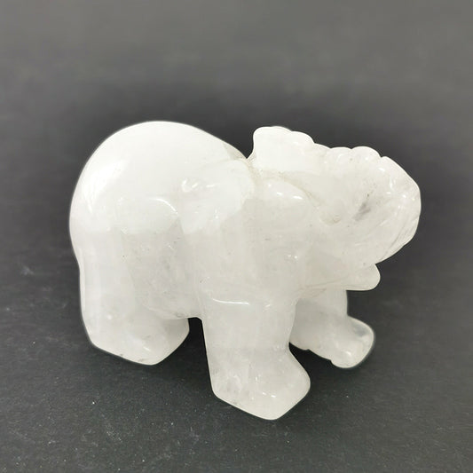 Clear Quartz Elephant 2 Inch