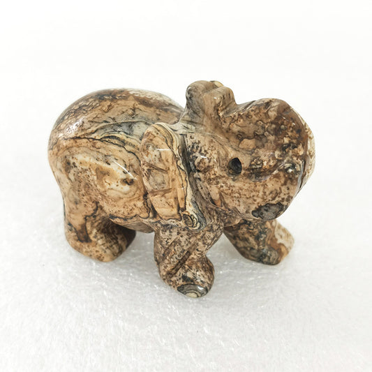 Picture Jasper Elephant 2 Inch