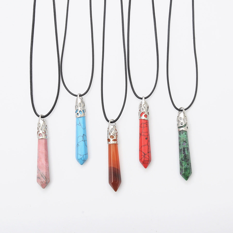 Natural Crystal Pendulum Pendants for Necklace