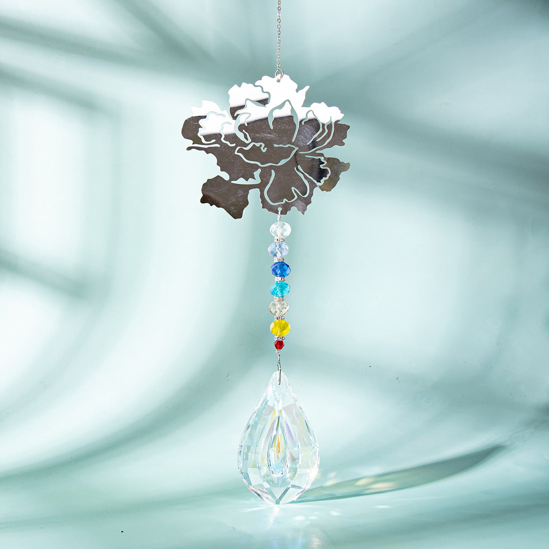 Bird Tree Moon Flower Slice Pendant Suncatcher Ornaments