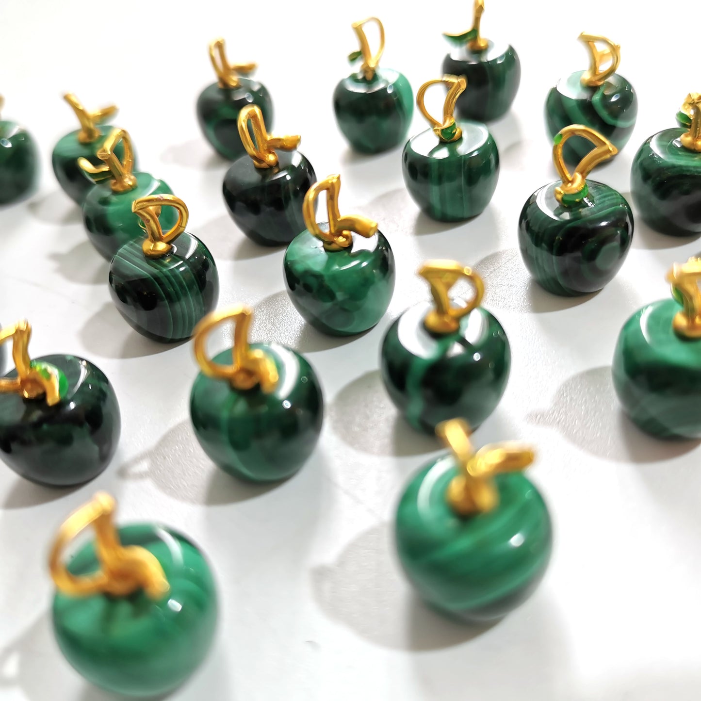 Malachite Apple Pendants