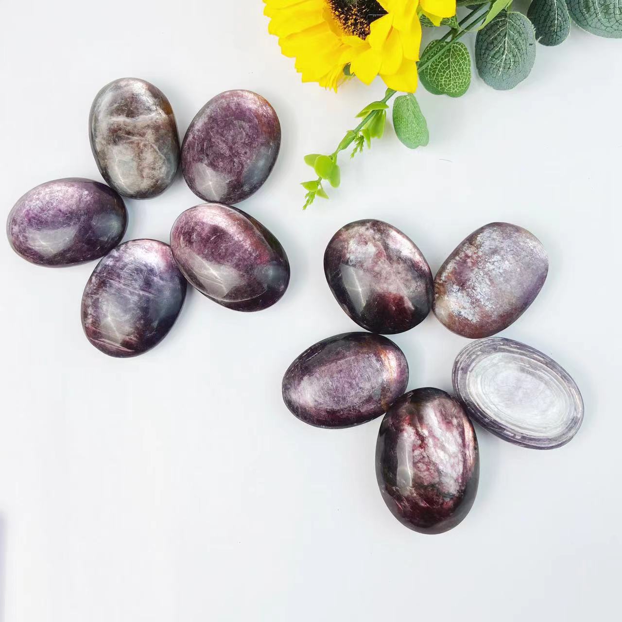 Mica Lepidolite Palm Stones