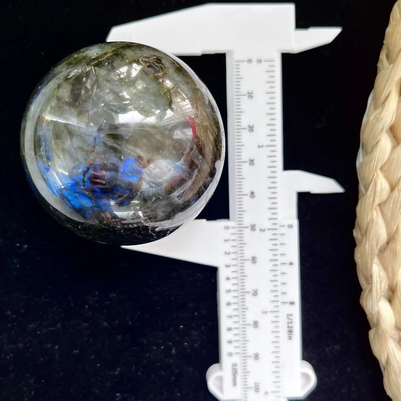 Blue Flash Labradorite Spheres