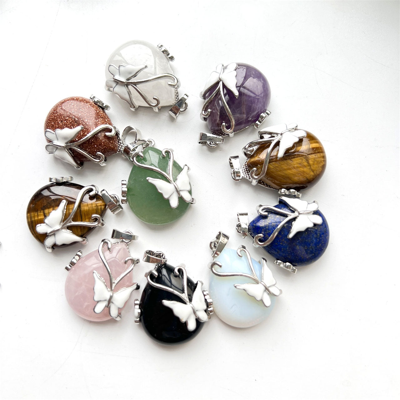 Butterfly Crystal Drop Pendants