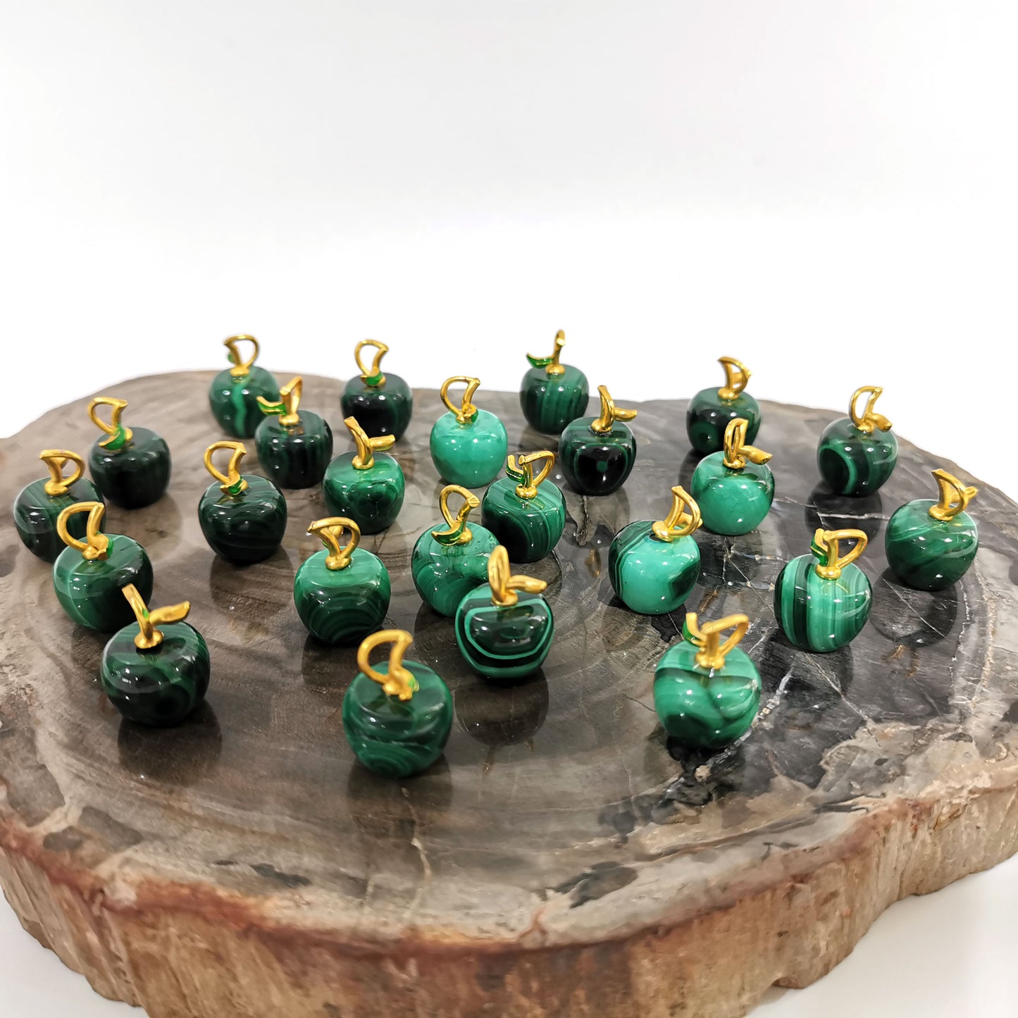 Malachite Apple Pendants