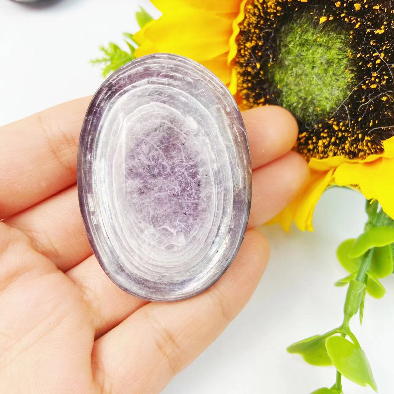 Mica Lepidolite Palm Stones
