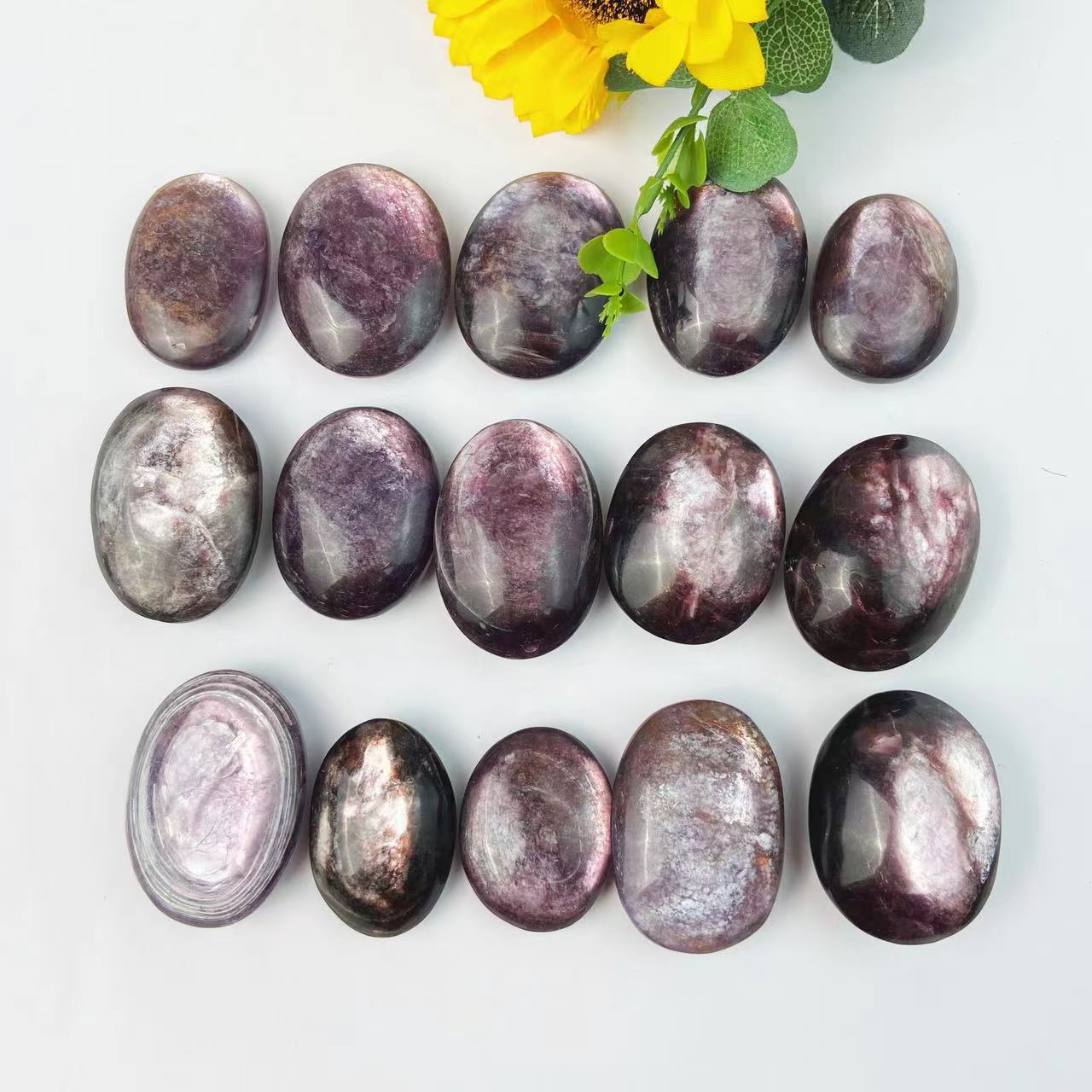 Mica Lepidolite Palm Stones
