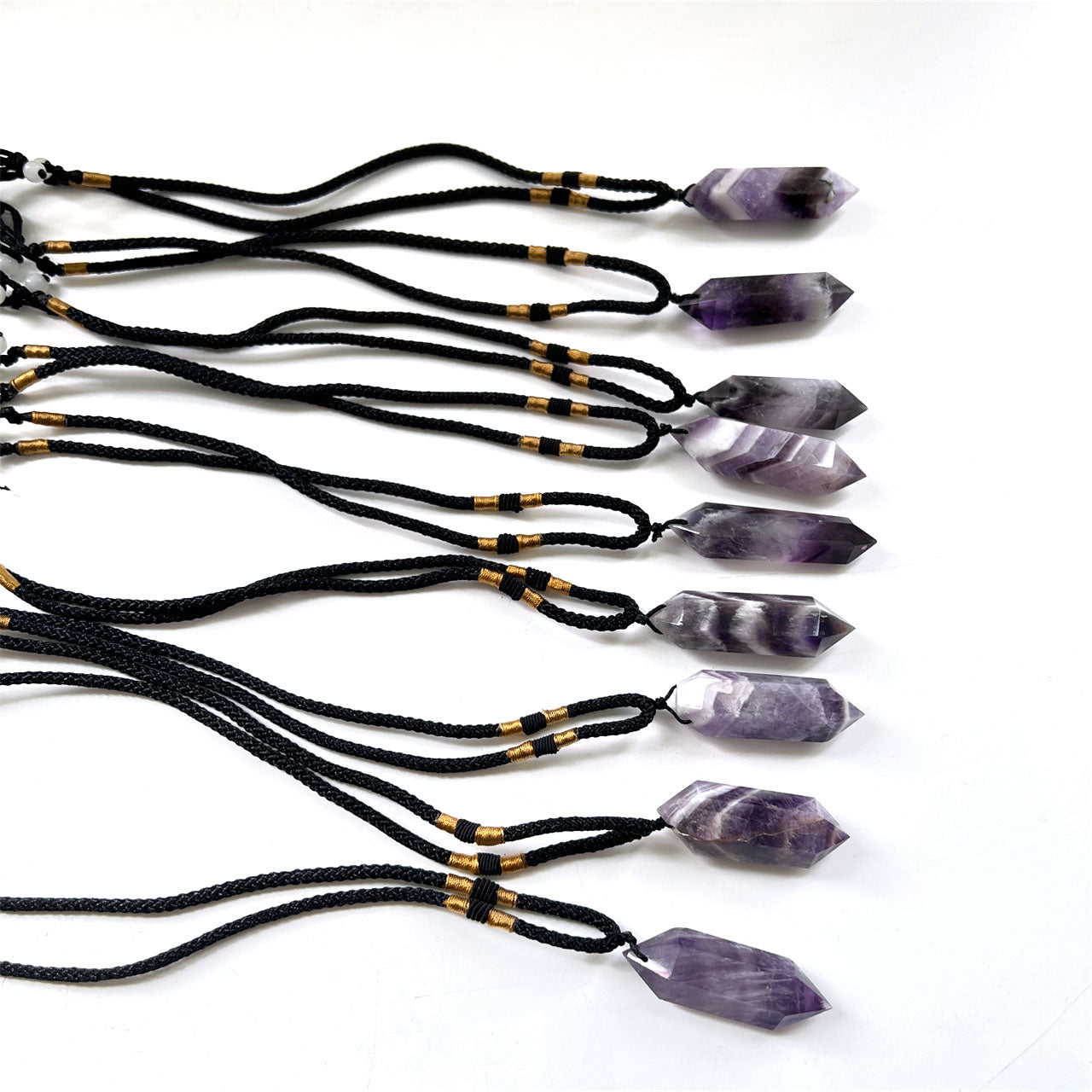 Dream Amethyst Double Point Pendants