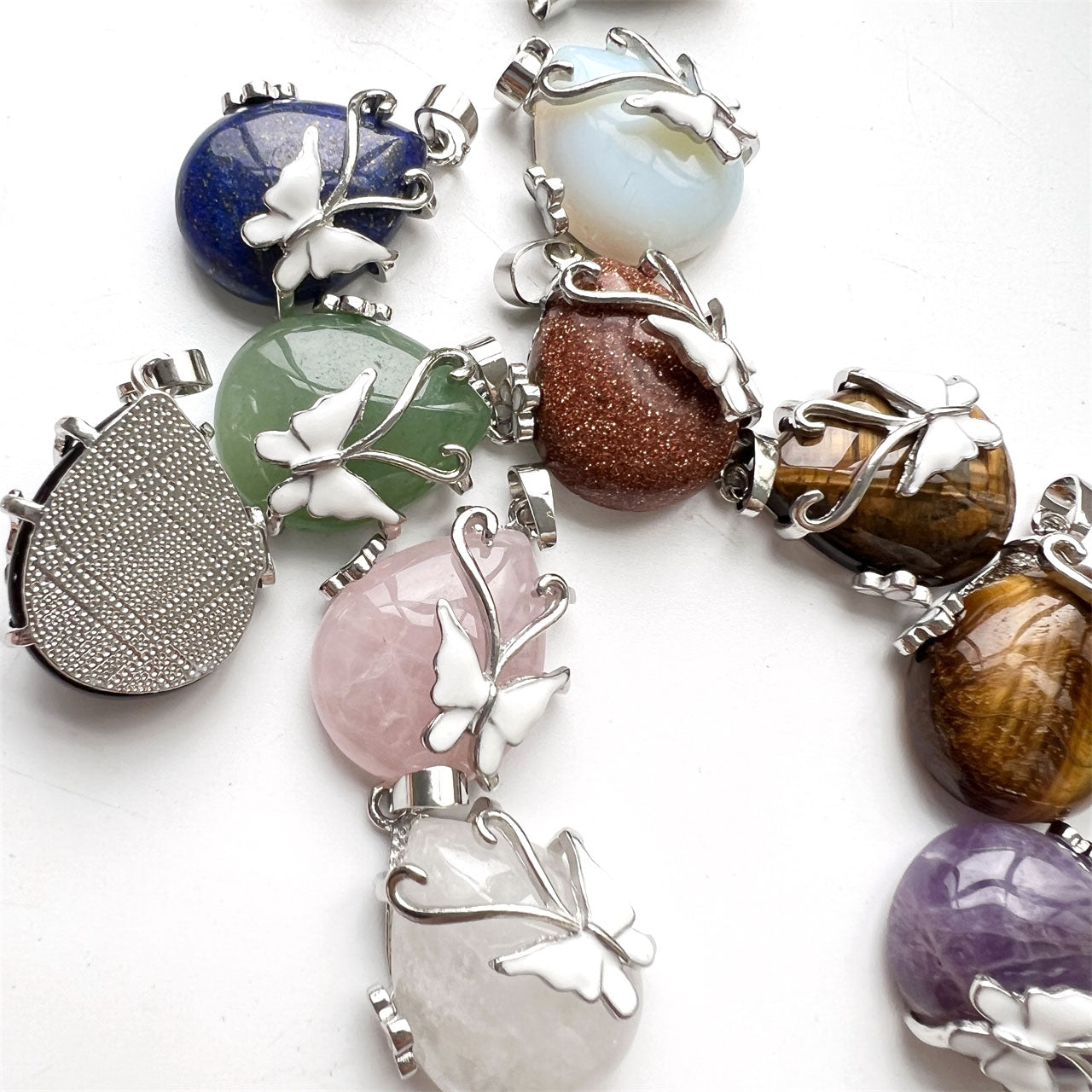 Butterfly Crystal Drop Pendants