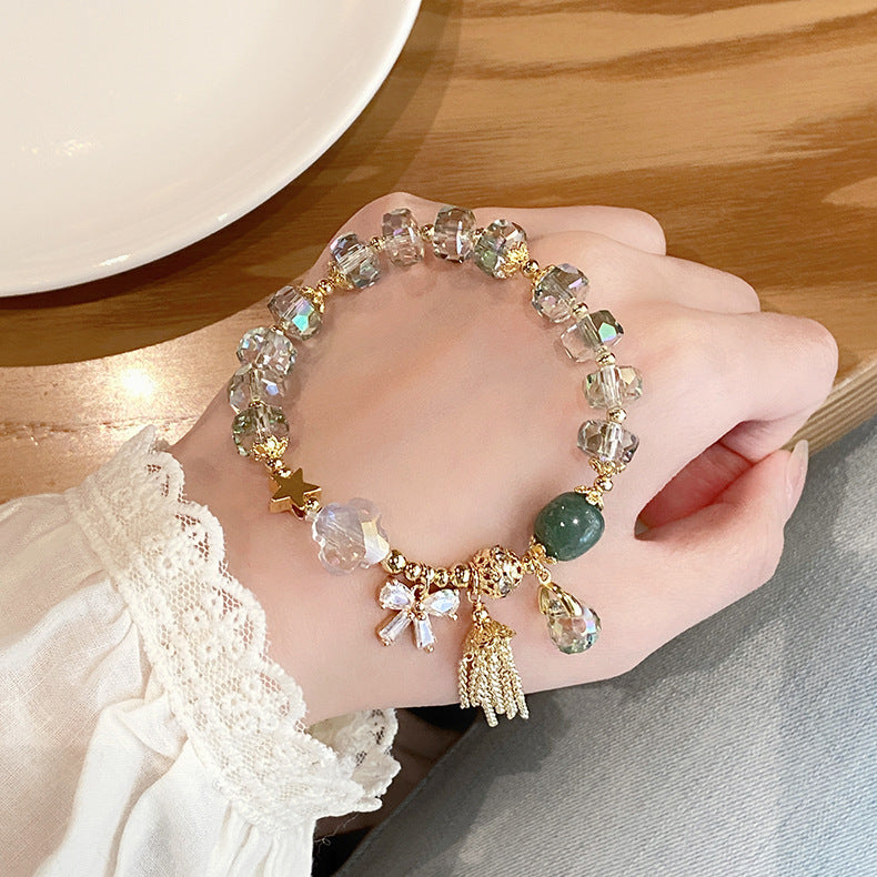 Princess Style Elegant Amethyst Jade Tassel Bracelets