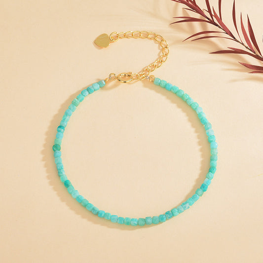 Amazonite 3mm/2.5mm Facet Abacus Bracelets