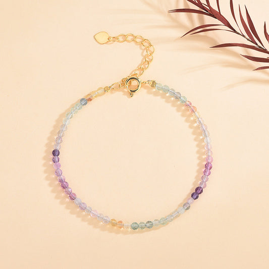 Rainbow Fluorite 2.5mm Facet Bracelets