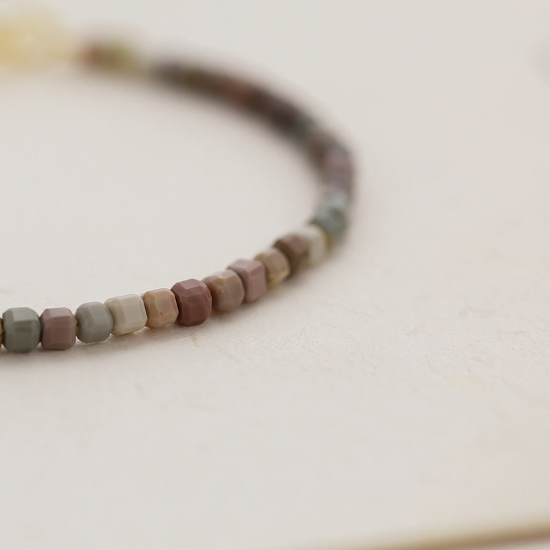 Alashan Agate 3mm Bead Bracelets