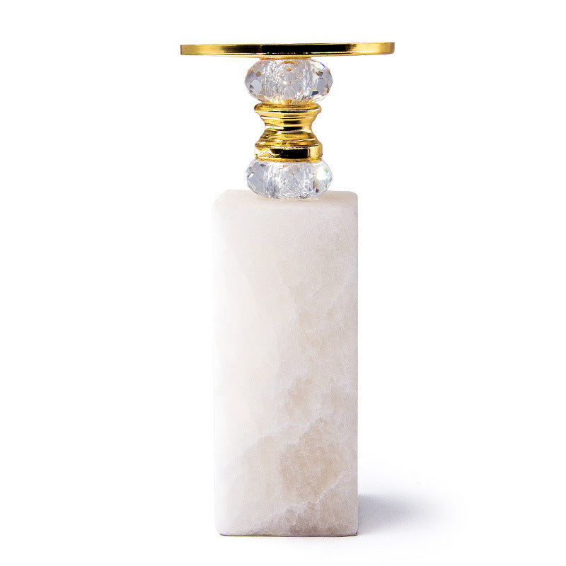 Selenite Crystal Cooper Candle Holder Ornaments