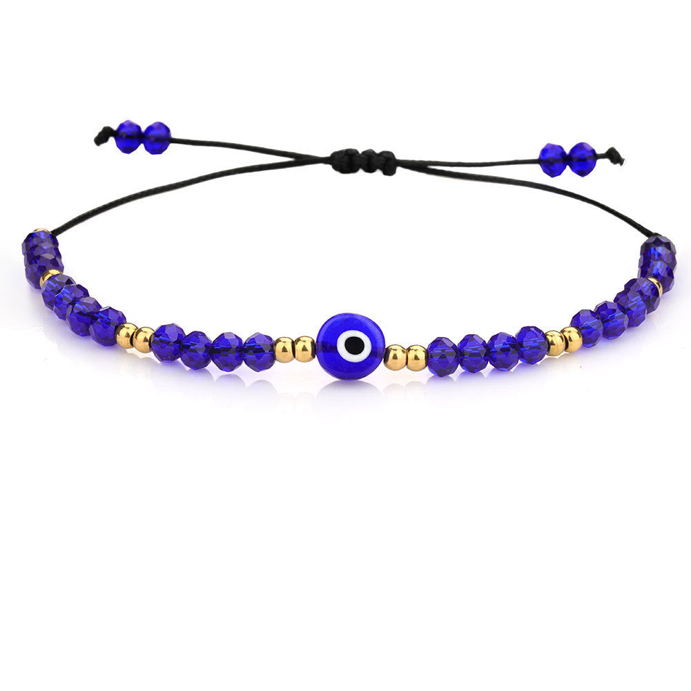 Evil Eye 6mm+4mm Glass Bead Bracelets