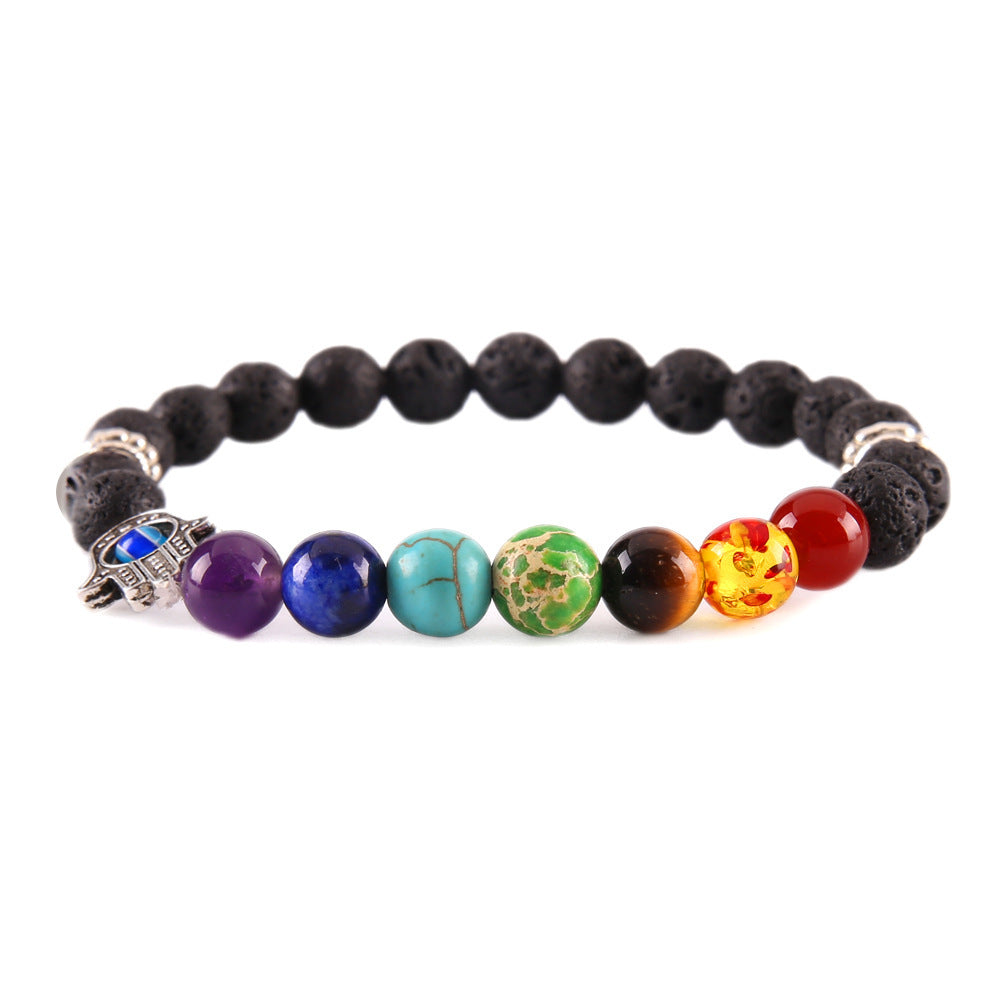 8mm Palm Eye 7 Chakra Crystal Bead Bracelets