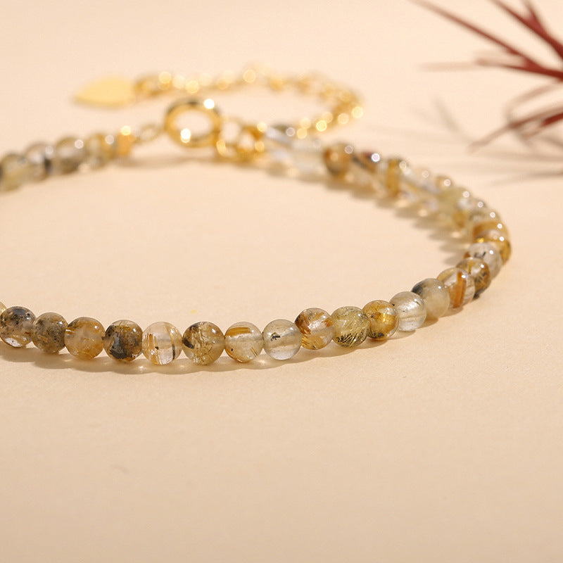 Golden Rutile Quartz 3.5mm Facet Bracelets