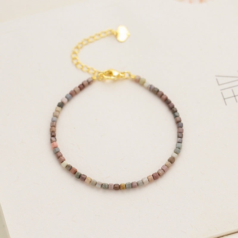 Alashan Agate 3mm Bead Bracelets