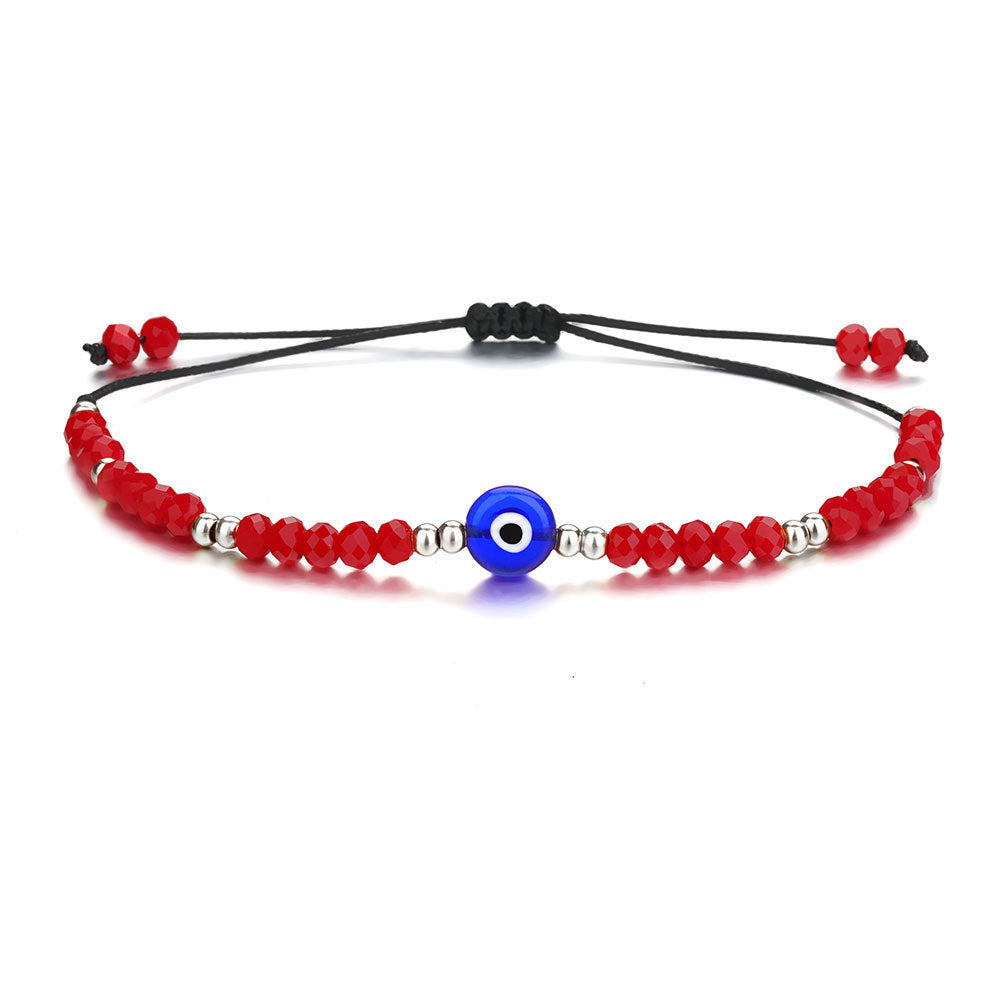 Evil Eye 6mm+4mm Glass Bead Bracelets