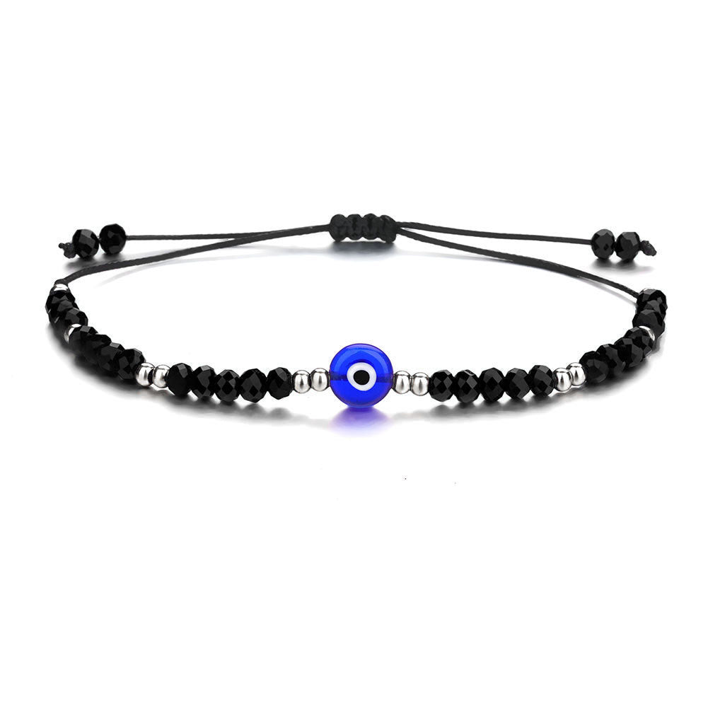 Evil Eye 6mm+4mm Glass Bead Bracelets