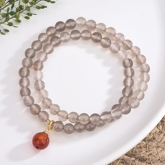 Smoked Purple Agate Bead Bracelets