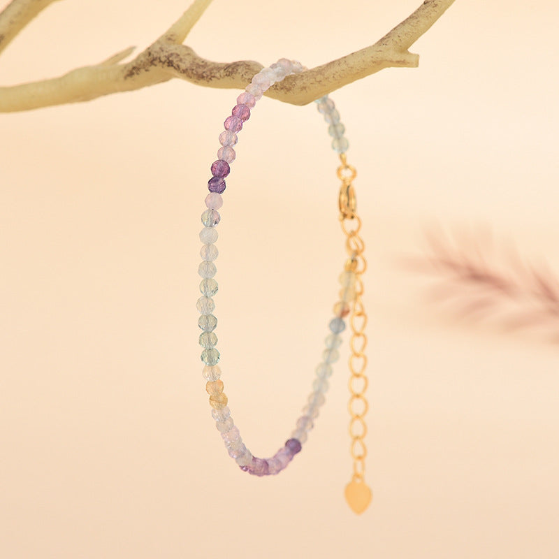 Rainbow Fluorite 2.5mm Facet Bracelets