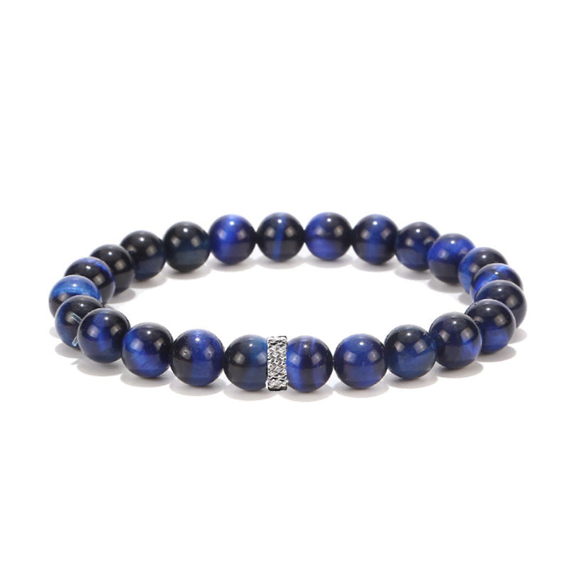 8mm Crystal Bead with Stainless Ring Bead Bracelets