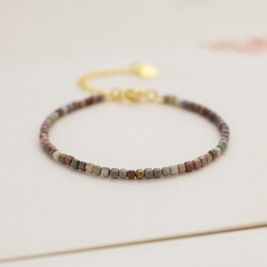 Alashan Agate 3mm Bead Bracelets
