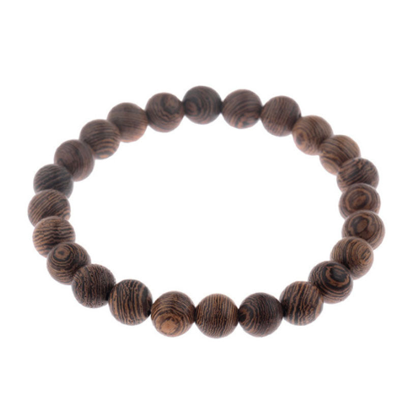 8mm Wooden Mixed Crystal Bead Bracelets