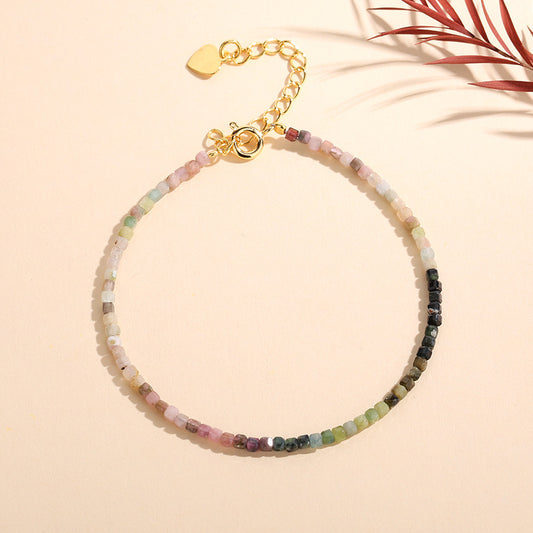 Colorful Tourmaline 2.5mm Facet Bracelets