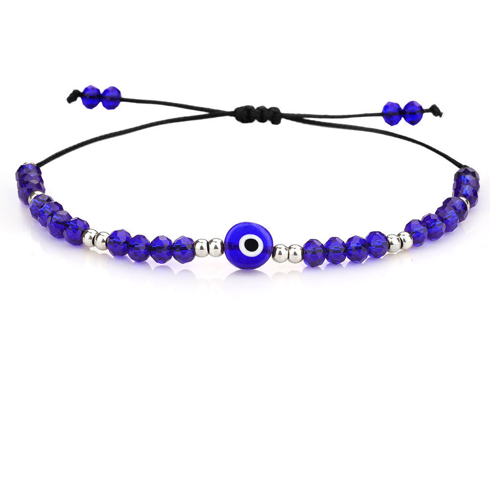 Evil Eye 6mm+4mm Glass Bead Bracelets