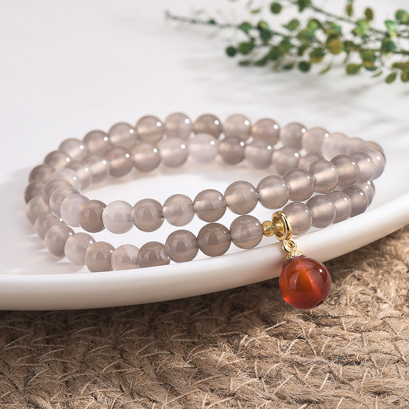 Smoked Purple Agate Bead Bracelets