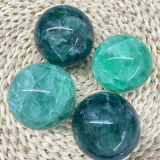 Green Fluorite Spheres