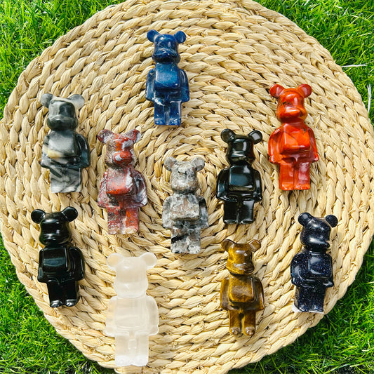 Crystal Cartoon Bear Carvings