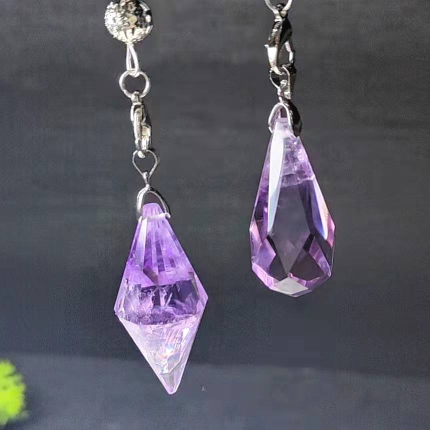 Amethyst Rose Quartz Strawberry Quartz Pendants