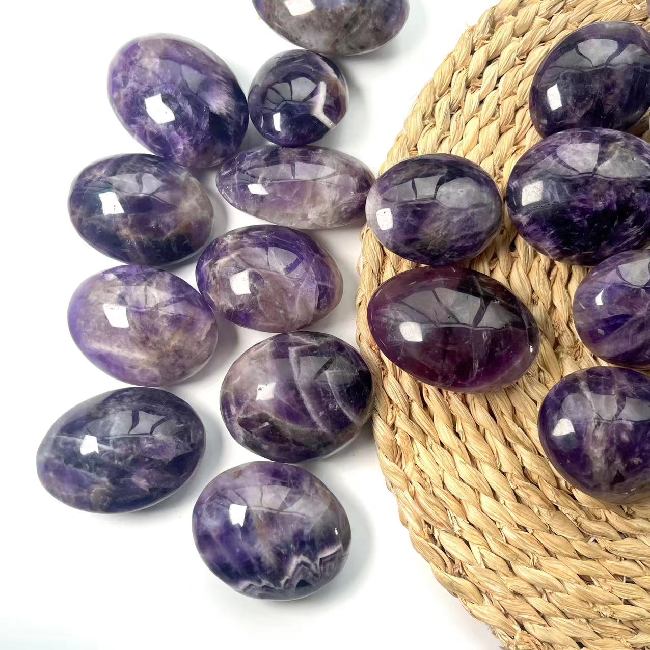 Dream Amethyst Palm Stones