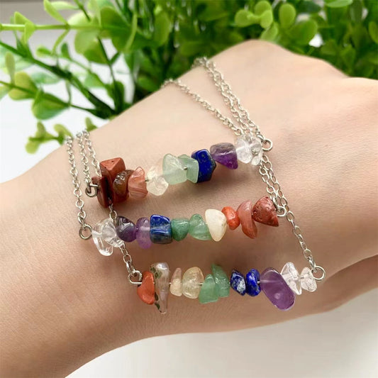 Seven Chakras Crystal Chain Pendants
