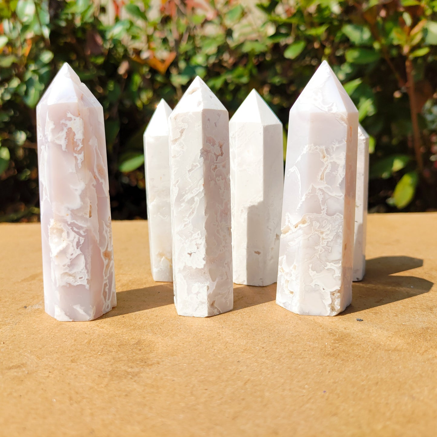 White Druzy Agate Point Wands