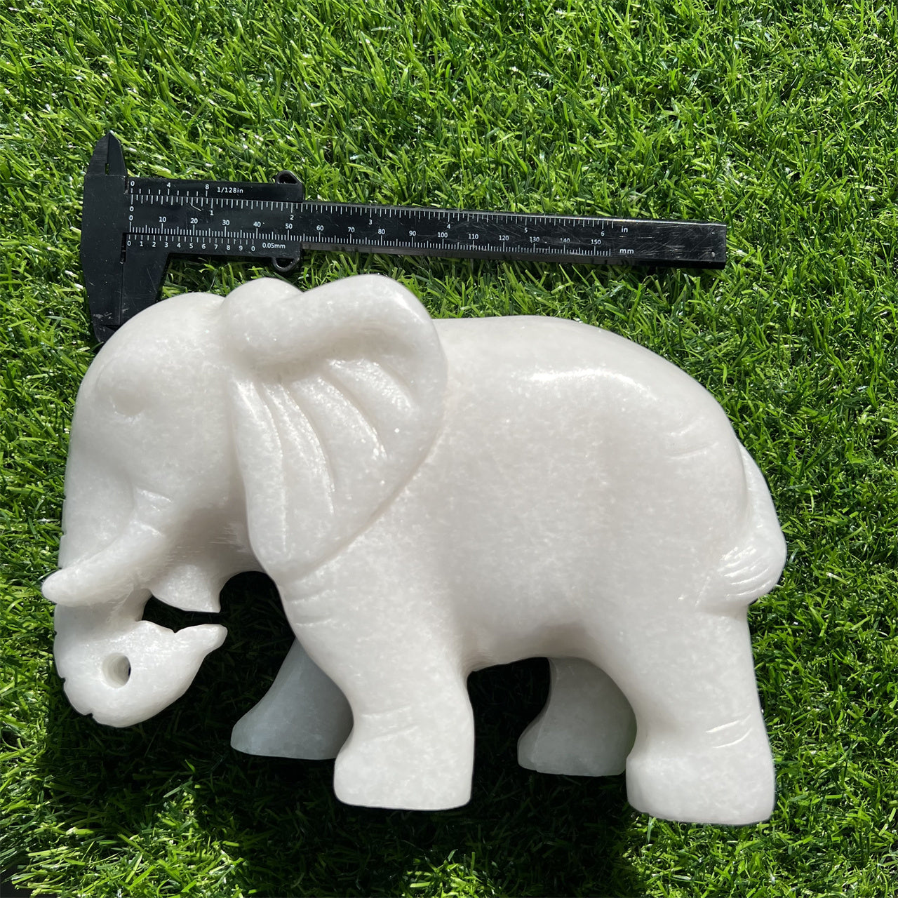 White Jade Elephant Carvings