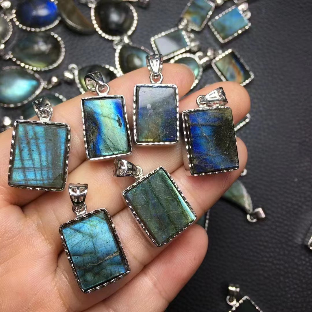 Blue Flash Labradorite Pendants